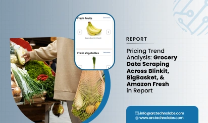 Pricing Trend Analysis: Grocery Data Scraping Across Blinkit, BigBasket, & Amazon Fresh in Report