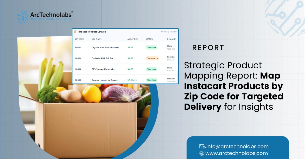 Strategic Product Mapping Report: Map Instacart Products by Zip Code for Targeted Delivery for Insights