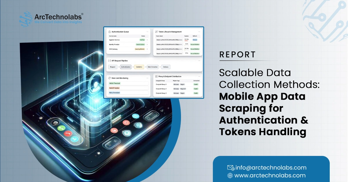 Scalable Data Collection Methods: Mobile App Data Scraping for Authentication & Tokens Handling