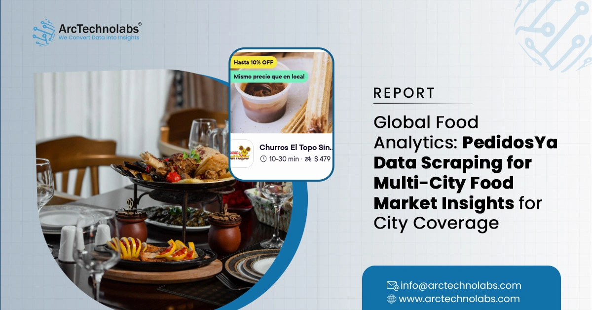 Global Food Analytics: PedidosYa Data Scraping for Multi-City Food Market Insights for City Coverage