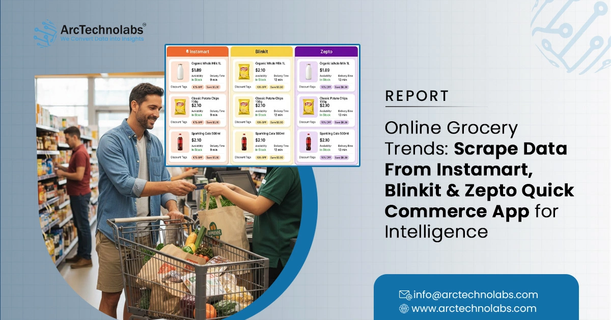 Online Grocery Trends: Scrape Data From Instamart, Blinkit & Zepto Quick Commerce App for Intelligence