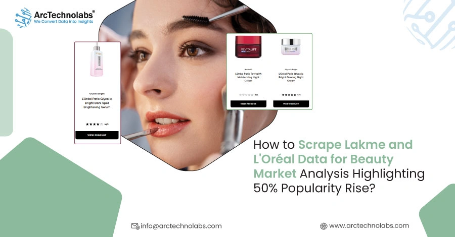How to Scrape Lakme and L'Oréal Data for Beauty Market Analysis Highlighting 50% Popularity Rise?