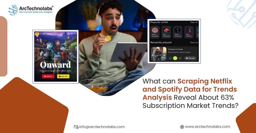 What can Scraping Netflix and Spotify Data for Trends Analysis Reveal About 63%
                                Subscription Market Trends