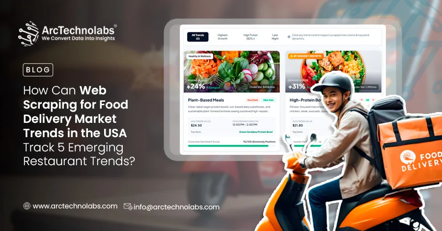 How Can Web Scraping for Food Delivery Market Trends in the USA Track 5 Emerging Restaurant Trends?